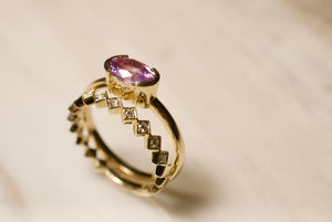 Pink Dahlia Ring